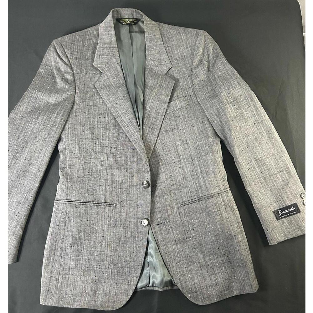 Fioravanti Couture Mens Multicolor Gray Blazer Sport Coat VTG